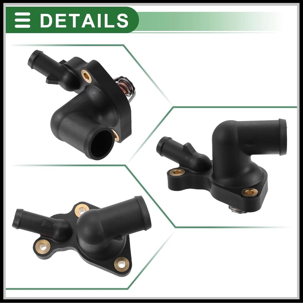 Motorkühlmittelthermostatgehäuse-Baugruppe Ersatz für Mini Cooper 2002-2008, 11537512733 Kunststoff Schwarz 1 Stück