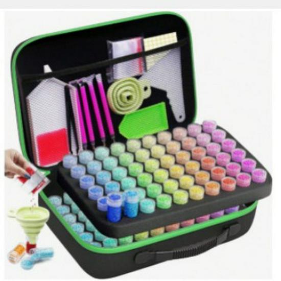 

Сумка для хранения алмазной картины из 60 ячеек и набор инструментов для эфирного масла