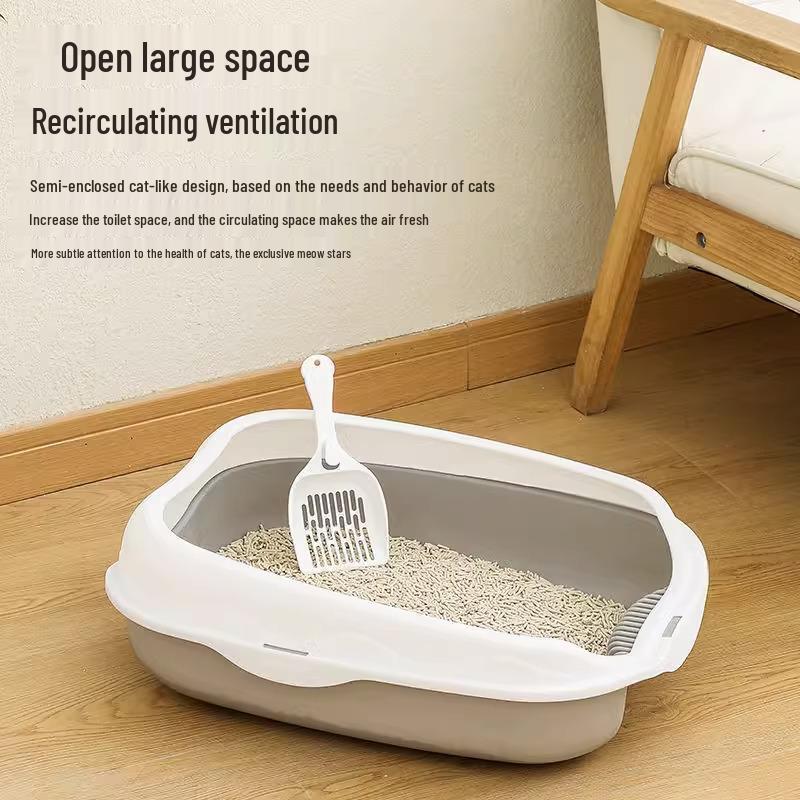 Large Semi-Enclosed Deodorizing Cat Litter Box