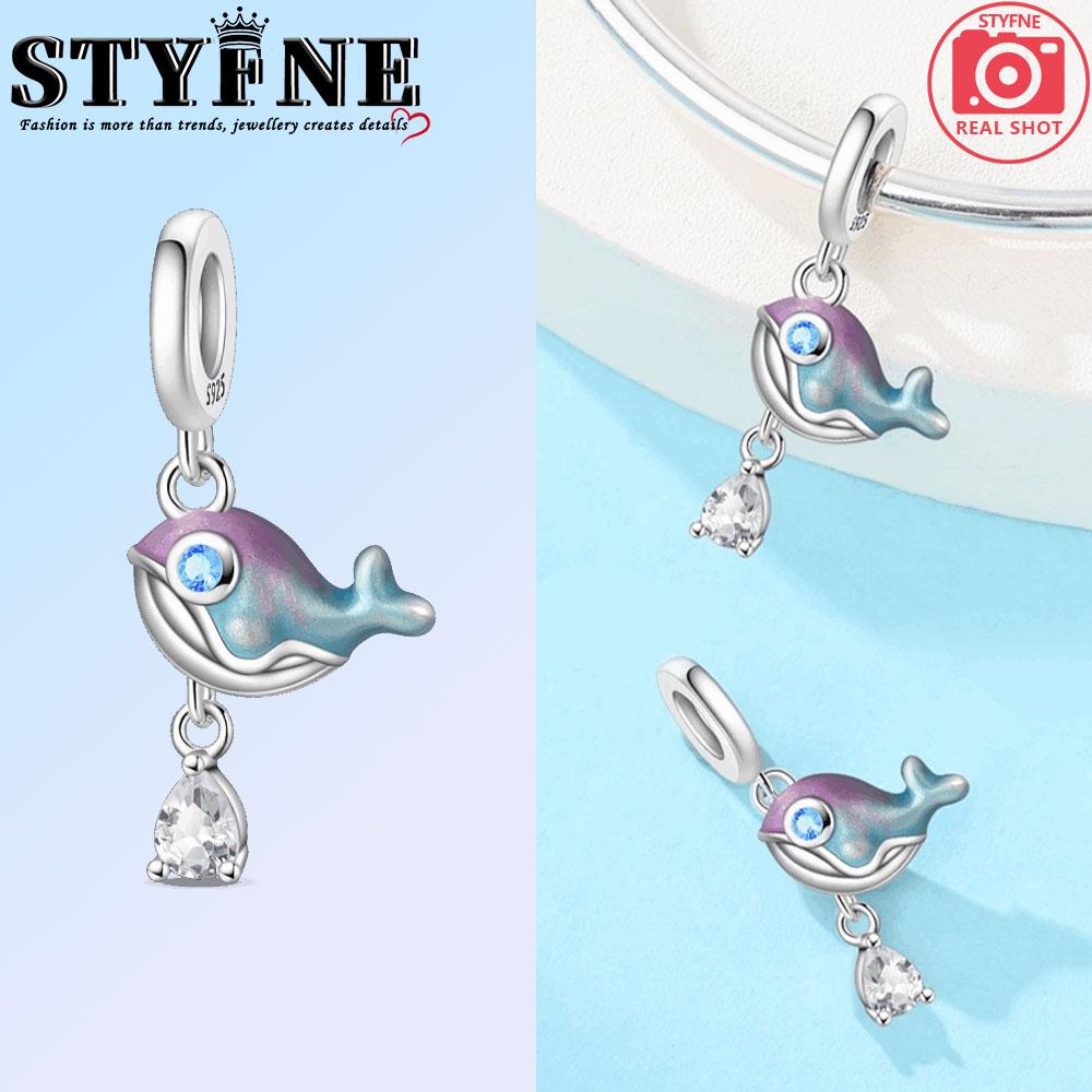 Copper Fruit Orange Cherry Little Whale Saint Cross Charms Beads Pendant For Original Bracelet Woman Girl Jewelry