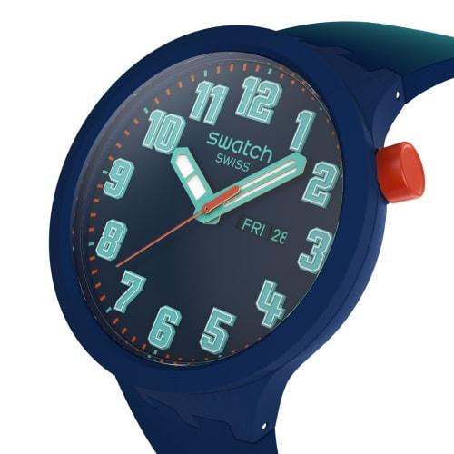 Swatch AQUACHRONO ESSENTIALLY BOLD SB01N700 watch, blue
