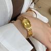 Elegant Minimalist Women's Watch with Retro Oval Dial Steel Strip Small Gold Watches Luxury Waterproof Quartz Women's Watch Gift