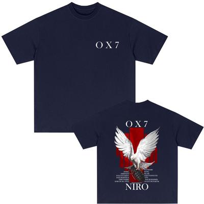 Rapper Niro OX7 Album T-shirt Women Hip Hop Fashion Pop Music Streetwear Unisex Vintage Casual Oversized Crewneck T Shirts