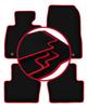 Velour Floor Mats with Red Edge For: Mazda CX-3 Crossover (2015-)