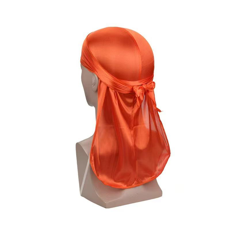 Silk Pirate Hat: Hip Hop Long-Tail Elastic Head Wrap for Men