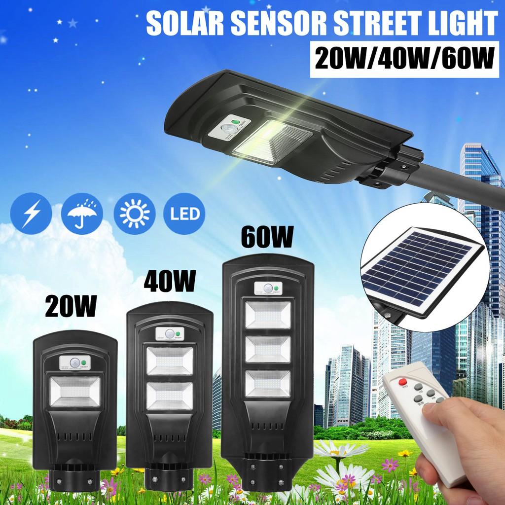 40/60/90W Solar LED Wall Lamp Street Light Radar Motion 2 In 1 Constantly Bright & Induction Solar Sensor Remote Control