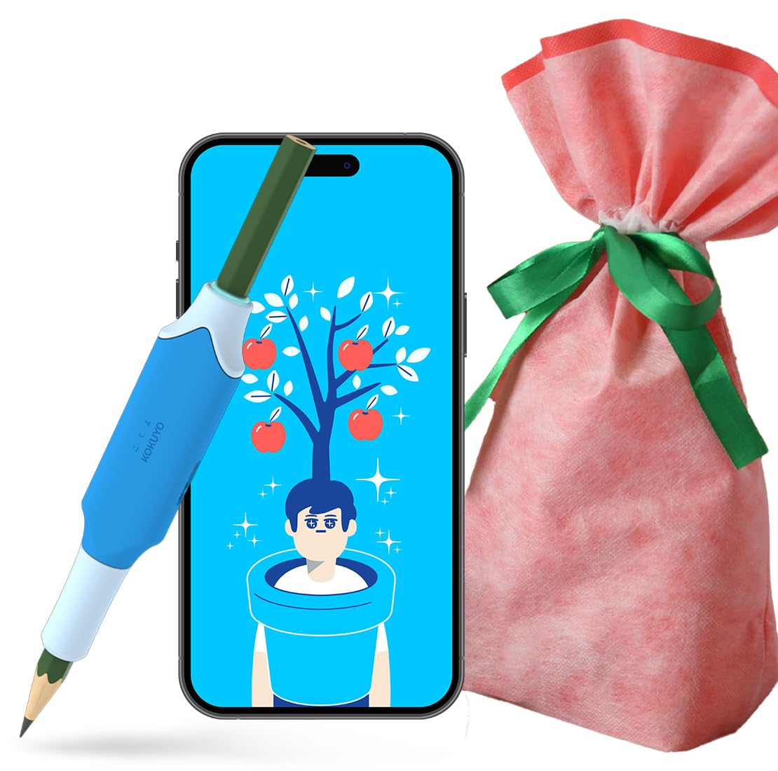 

KOKUYO Homework Motivation Pen with Gift Wrapping [Compatible with iOS and Android] (Blue (NST-YRK2B))