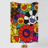 Couverture Jetée Douce Chaude en Flanelle Artiste TTakashi MMurakami Jetée Polyvalente pour Lit Canapé Bureau Climatisation Couverture de Sieste