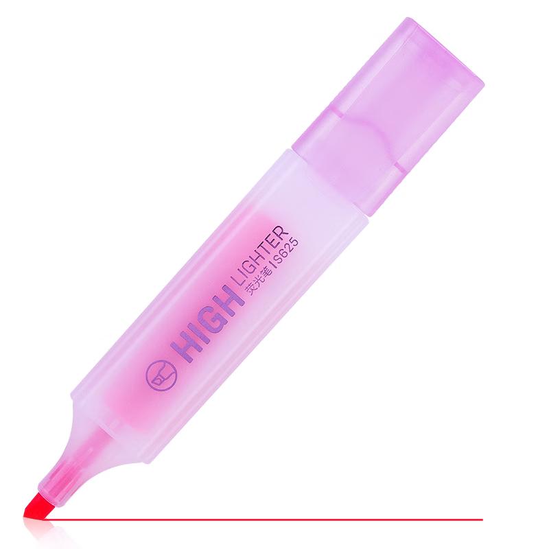 Deli S625 Fluorescent Pink Highlighters, 10-Pack