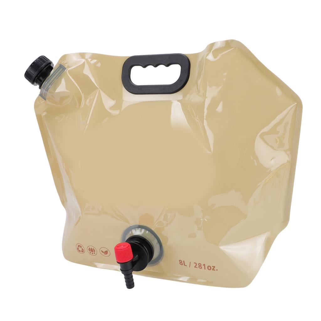 Camping Water Container PE 8L Portable Foldable Water Bag Storage Container with Faucet for Hiking Riding Outdoor Sport