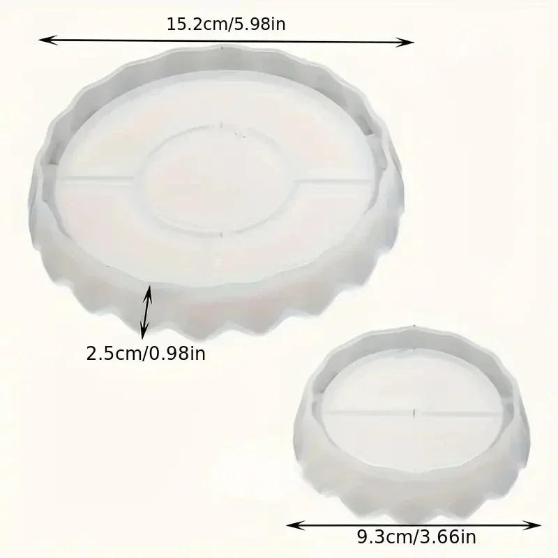 A Top Quality Jewelry Tray Silicone Resin Molds Round Shaped Jewelry Dish Molds Silicone Material for Epoxy Resin Casting Tray