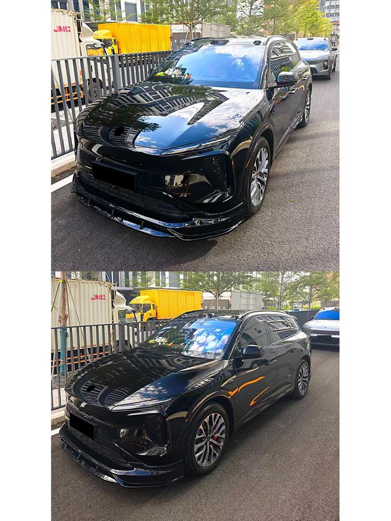 NIO ES6 Upgrade: Pluto Bright Black Aero Kit (Front Lip, Rear Lip, Tail Wing, Top Wing) for 2023-2024 Models