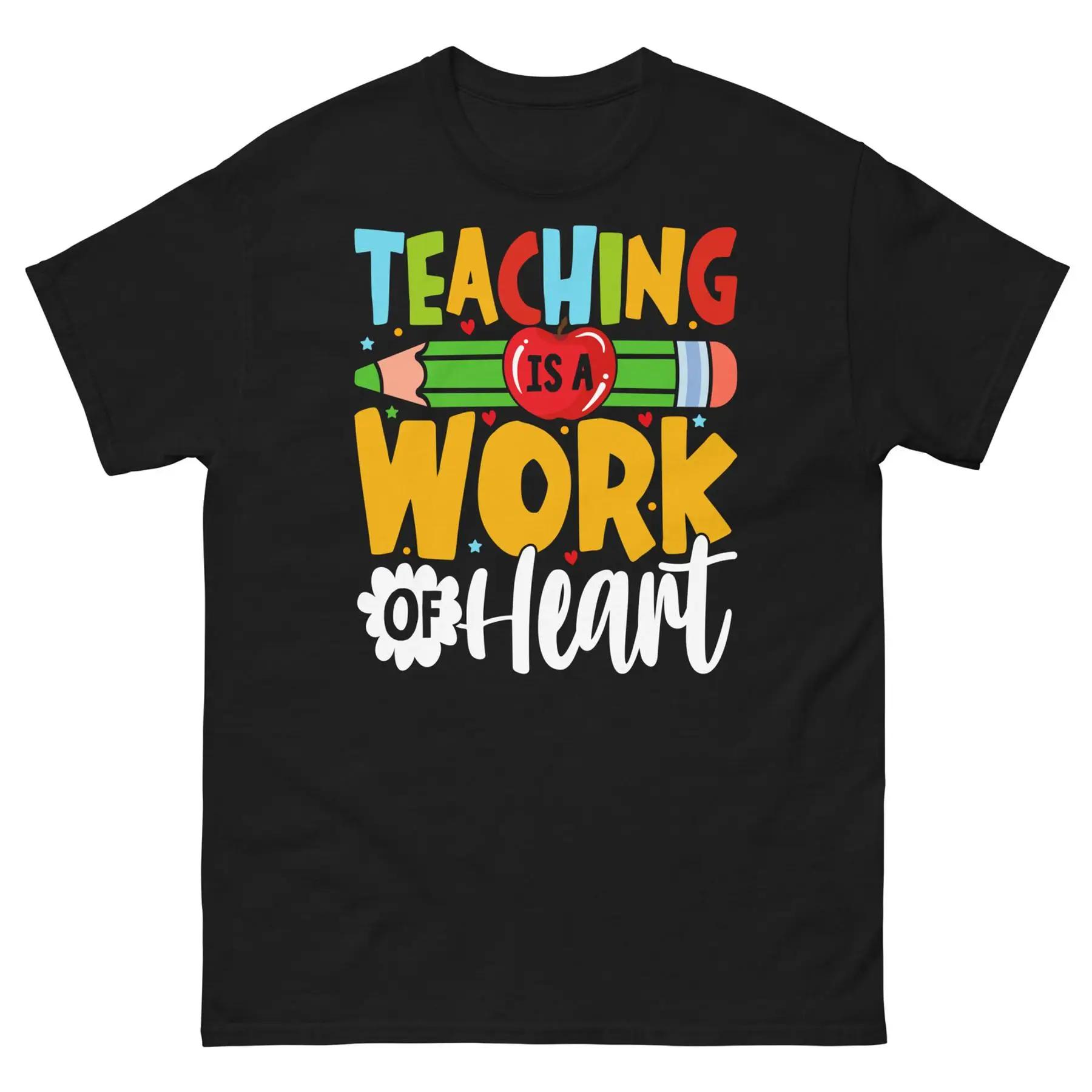 L enseignement est une ?uvre de coeur enseignant scolaire salle de classe t-shirt classique pour hommes S
