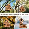 Thickened Wooden Bird House Incubation Box Bird Villa Nest Creative Bird Breeding Box  Backyard