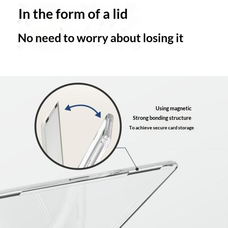 Für Telefon Magsafe Transparente Hülle Magnetischer Ständer Halter Geldbörse 2 Kartenfächer Doppelter Starker Magnet Stoßfeste Handyhülle