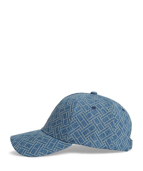 TOMMY HILFIGER Flag Monogram Denim Ball Cap (T22G1Aht051Wt10Gy)