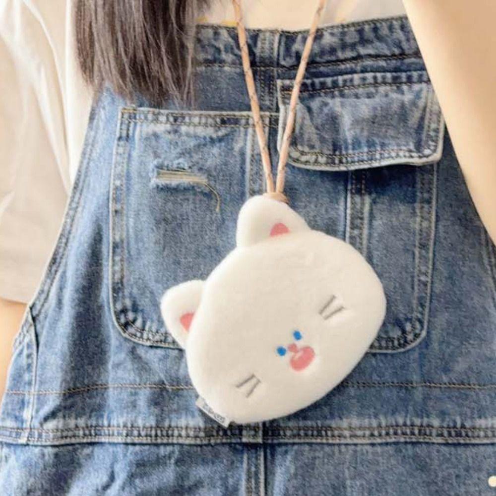 Kitty Tuxedo Cat Plush Purse Bag Meow Ginger Cat Earphone Bag  Bag Pendant
