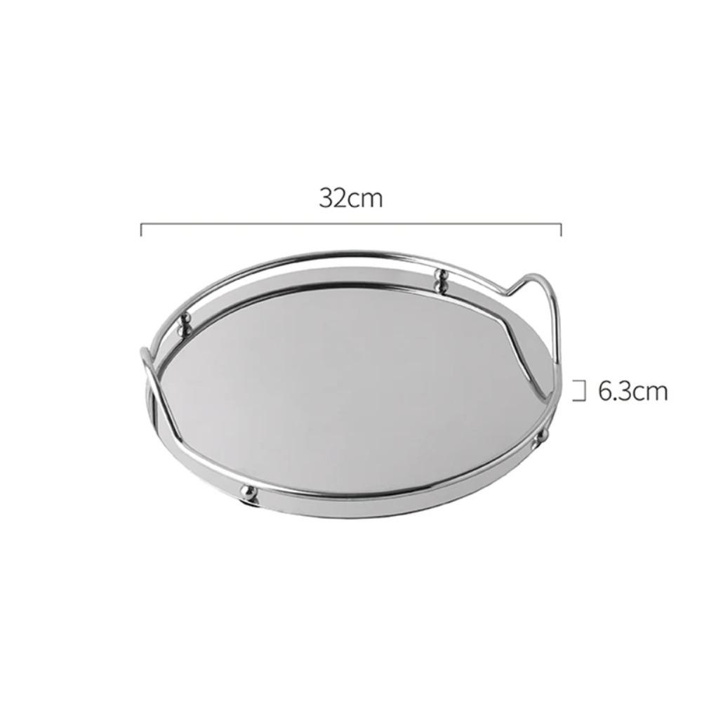Metal Fruit Plate Decoration Simple Perfume Storage Plate Elegant Home Serving Plate Bathroom Tray Storage Ornaments Modern