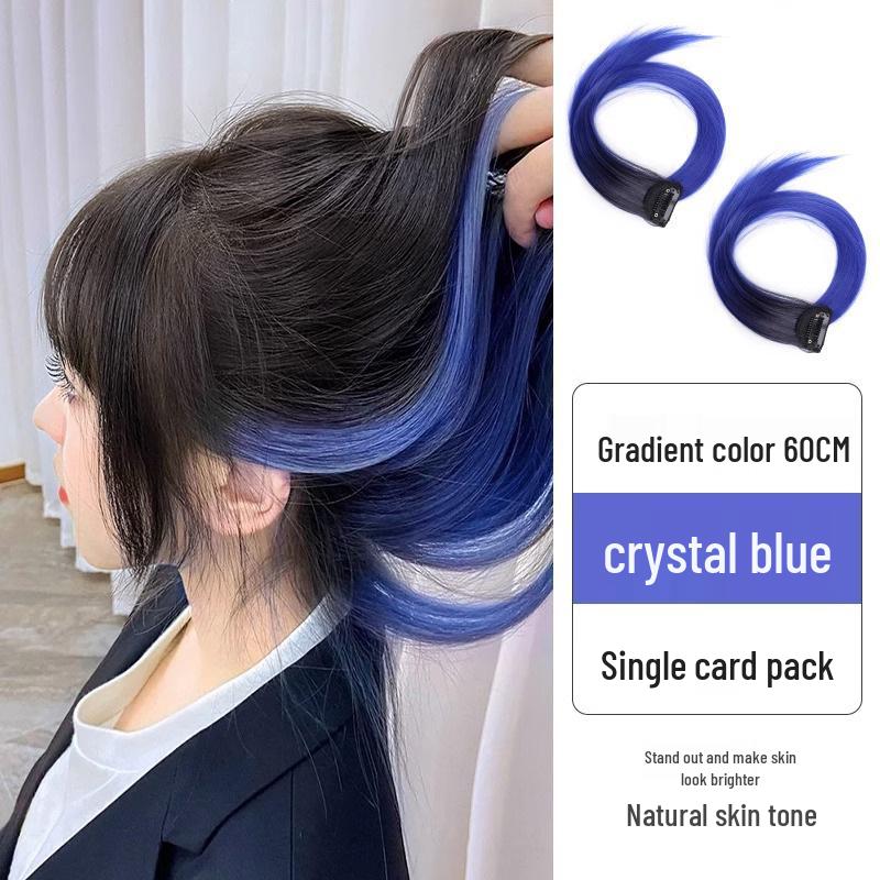 Seamless Gradient Clip-in Ear Dye Hair Extensions for Women
