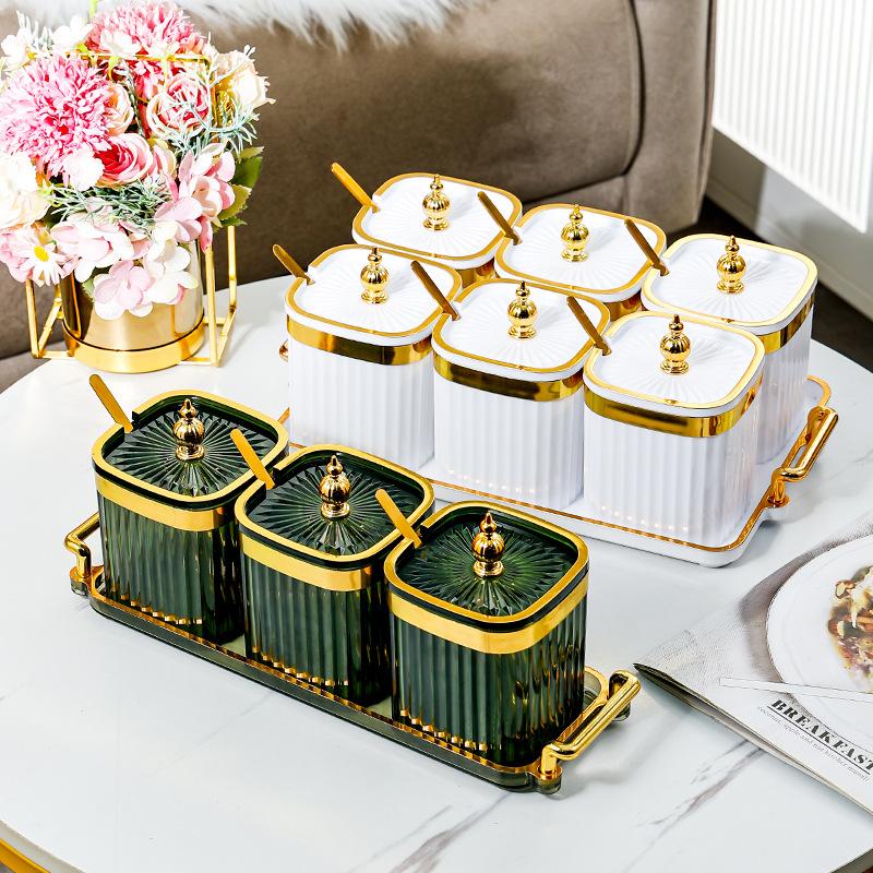 Spice Storage Box Home Kitchen High-end Peppercorn Condiment Seasoning Jar Food Grade Dry Material Sealing Jar Set