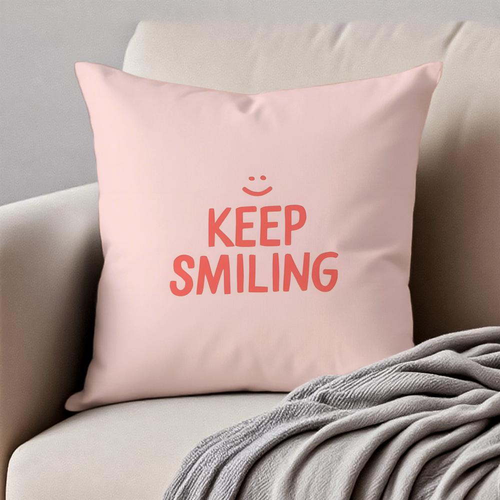 Cartoon Rainbow Sun Cushion Cover Pillowcase Anti-Dustmite Invisible Zipper Short Plush Sofa Cushion