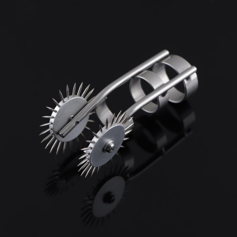 New Stainless Steel Pinwheel Needles Wheel Roller Submissive Fetish Sex Slave Adult Sex Toys Nipple Clitoris BDSM skin