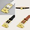 Versatile And Belt Slimming With Metal Buckle Belt Paired With Jeans Dress And