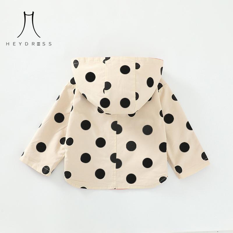 Spring Autumn Boys Girls Outdoor Windbreaker Dot Print Double-sided Jacket Fashion Casual Jacket