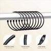 12PCS Rust Proof Bathroom Curtain Rings Circular Curtain Hang Holder  Shower Curtains