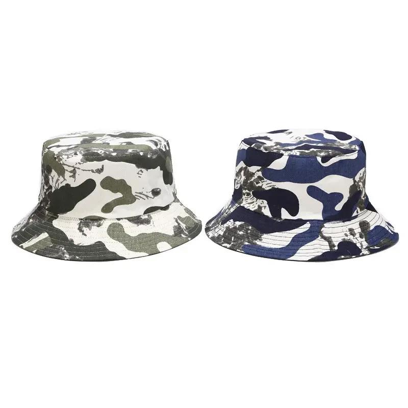 Spring and Summer Cotton Print Bucket Hat Fisherman Hat Outdoor Travel Sun Cap for Men and Women 98