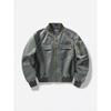 Young Men's Casual V-Neck Waterproof Windproof Jacket Thin Outdoor Fashion Flight Jacket