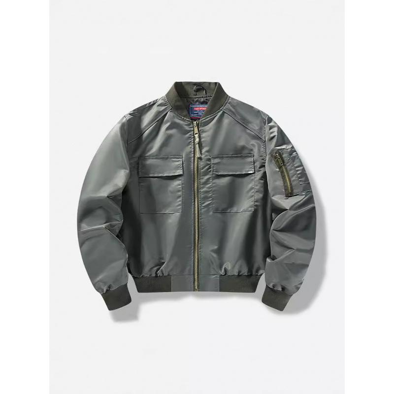 Young Men's Casual V-Neck Waterproof Windproof Jacket Thin Outdoor Fashion Flight Jacket