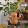 1 sitting sloth swing, garden animal swing hanging piece, family gift, hand-painted resin crafts