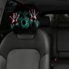 Einfach zu installierendes Autozubehör Universale Abdeckung, Horror-Kopfstützenbezüge, Atmungsaktive Passform Innenausstattung Elastisches Styling für Limousine, LKW,