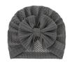 New Baby Knitted Wool Waffle Hat Bow Children's Pullover Hat Baby Out Cute Boat Hat