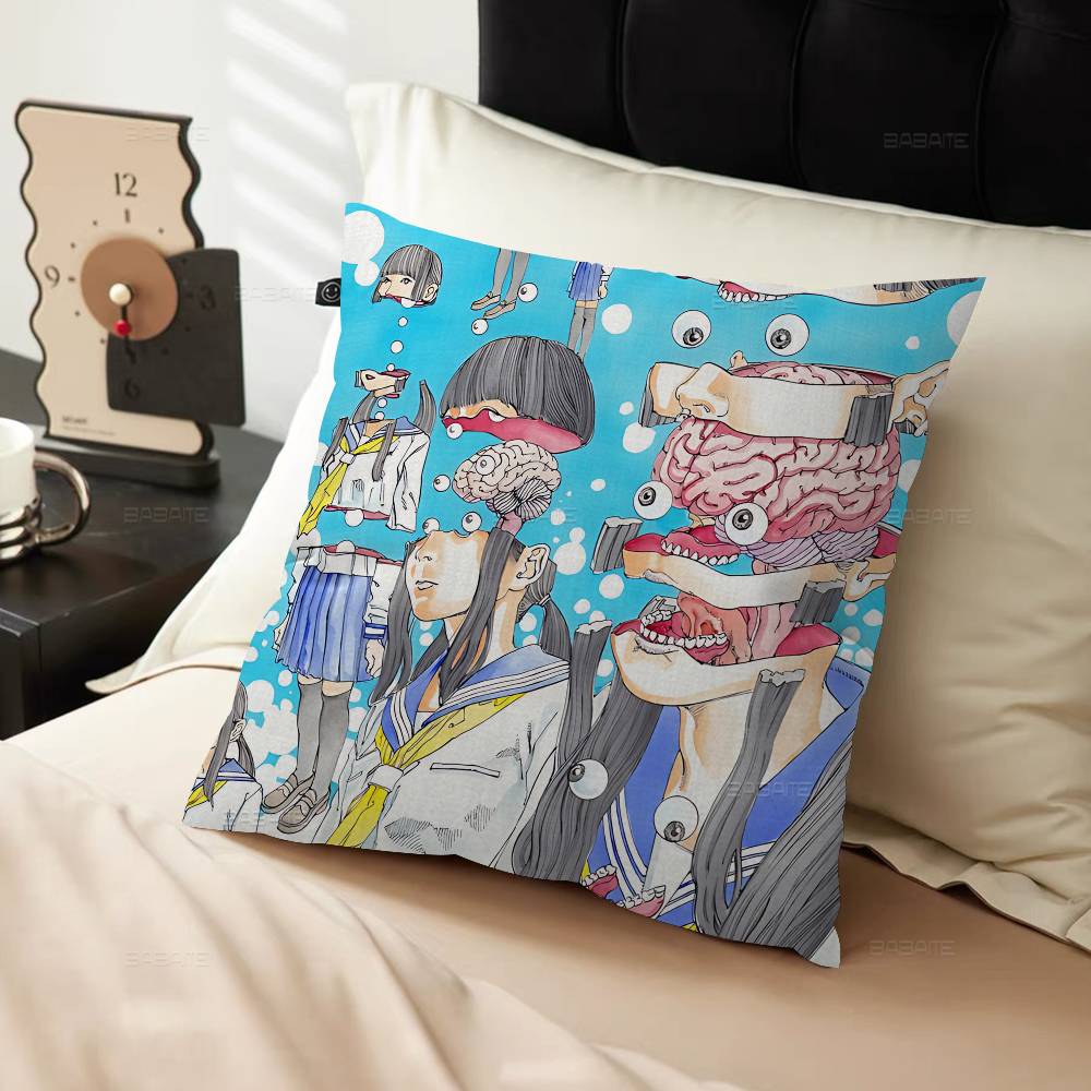 Shintaro Kago Art Horror Pillow Gifts Home Office Furnishings Bedroom Sofa Car Cushion Cover case 45x45cm