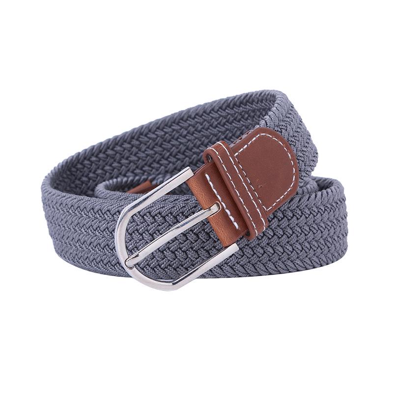 Handwoven Cross-Border Fashion Belt with Pin Buckle – Versatile Twill Men's & Women's Wide Elastic Waist Belt
