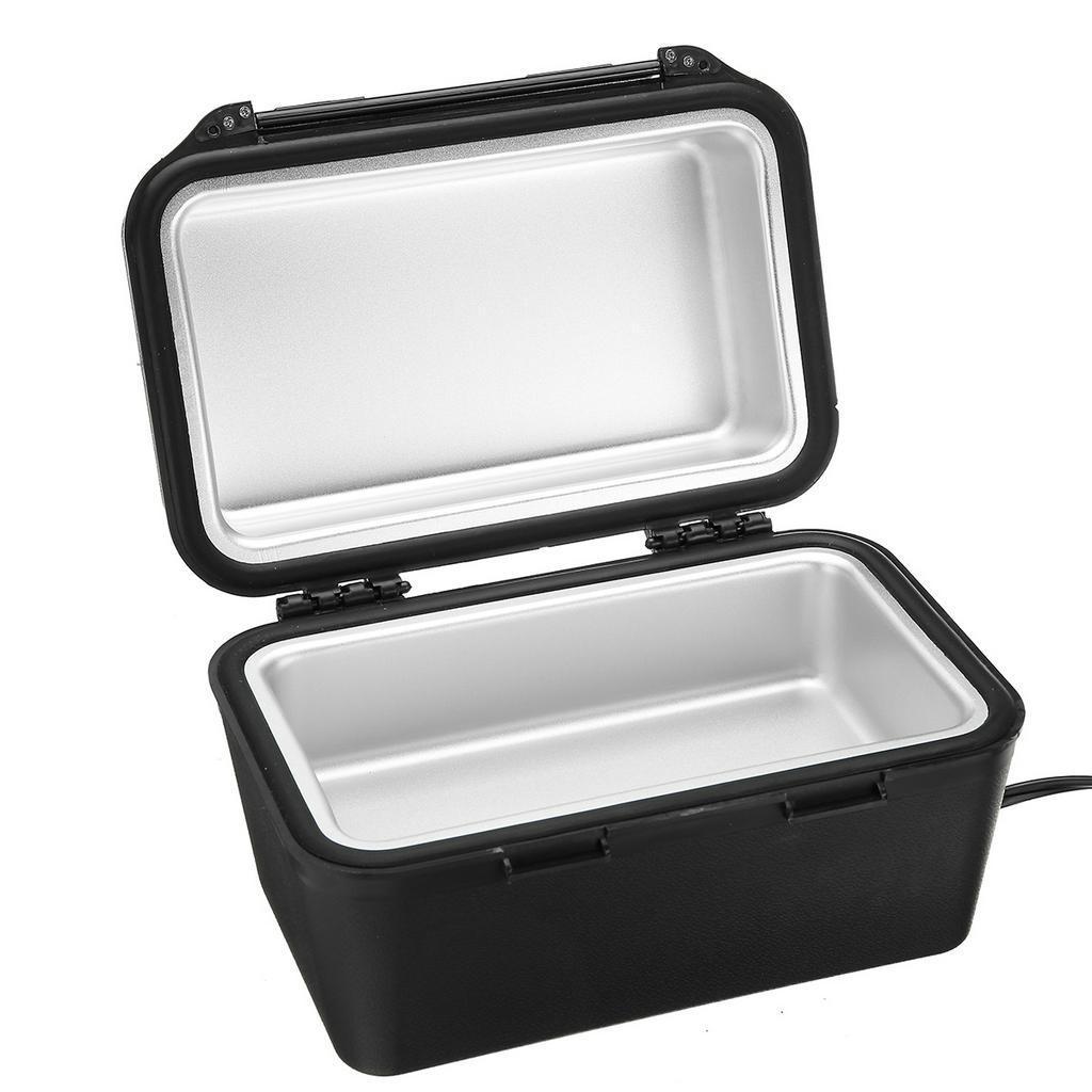 Large Capacity Electric Lunch Box Portable Electric Heating Food Warmer Heater Rice Container for Home Office Car Lunch Box Black 12V