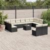 VidaXL Garden Lounge Set with Cushions 13 Pcs Black Wicker 3250215