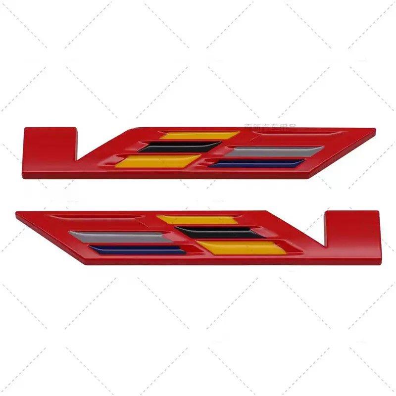2pcs for Cadillac Front Fender Side Badge CT5 ATSL XTS CT6 XT4 Xt5 CT4 Escalade Upgrade V Logo Badge Rear Bumper Sticker