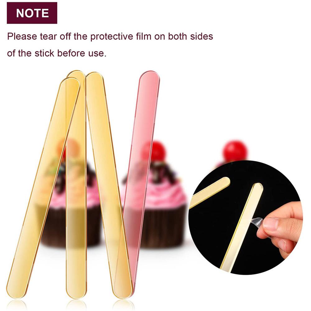 Reusable Ice Cream Sticks Acrylic Popsicle Sticks Creamsicle Cakesicle Cake Candy Pop Sticks Ice Lollies DIY Crafts