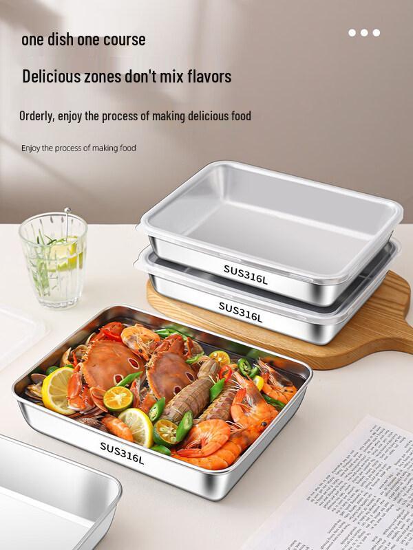 ZISIZ 316 Stainless Steel Food Grade Square Basin