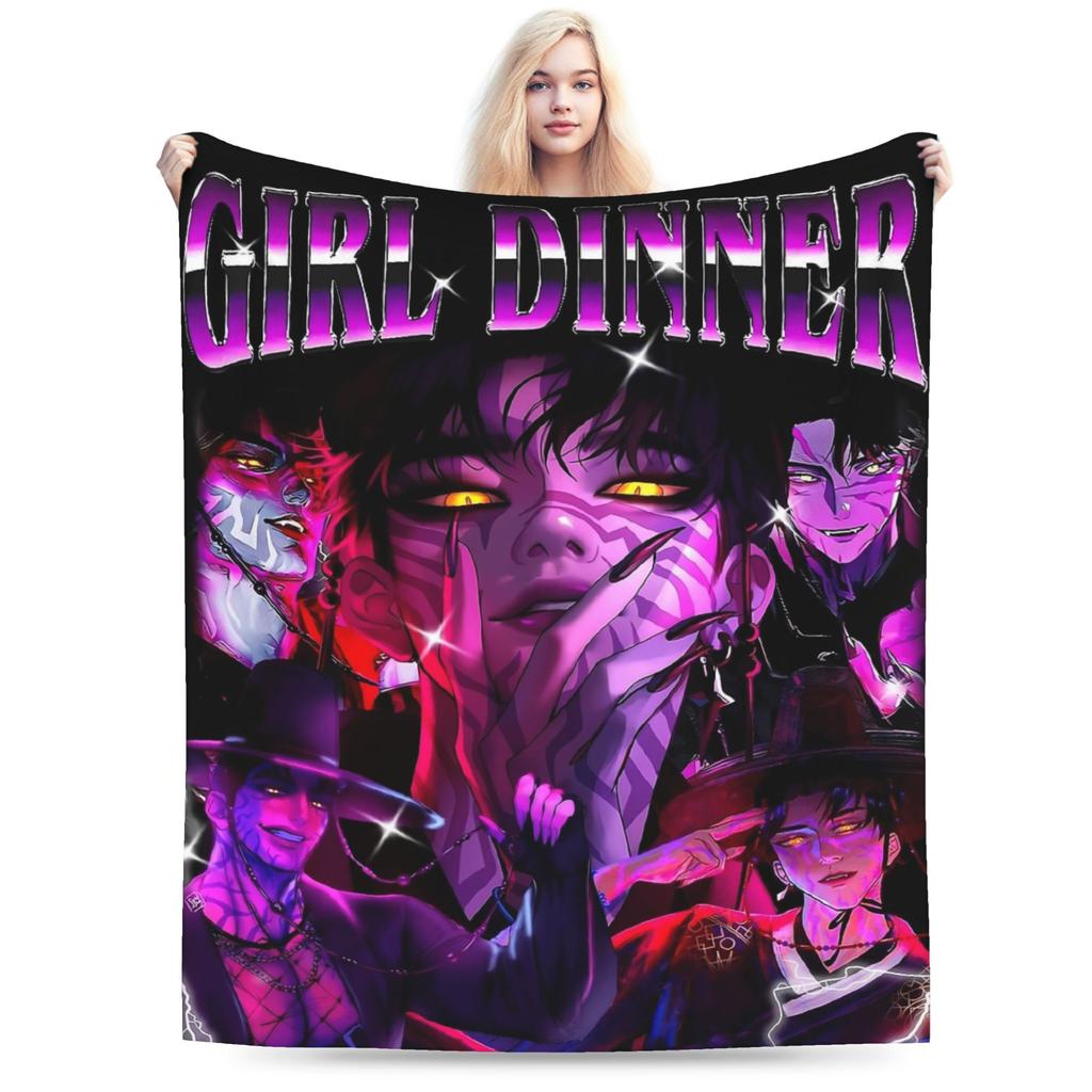 BABY Saja Boys Kpop Demon Hunters Game Plush Blankets Boy Girl Flannel Bedding Throws For Living Room Warm Soft Custom Bedspread