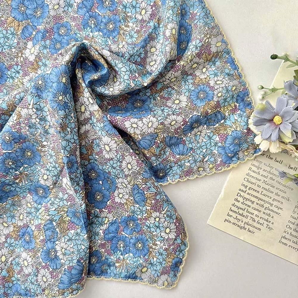 Sunshade Floral Patterned Headscarf Breathable Square Handkerchief  Clothing Accessories