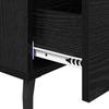 Nightstand Black Oak Effect 40 x 40 x 66 cm Particleboard
