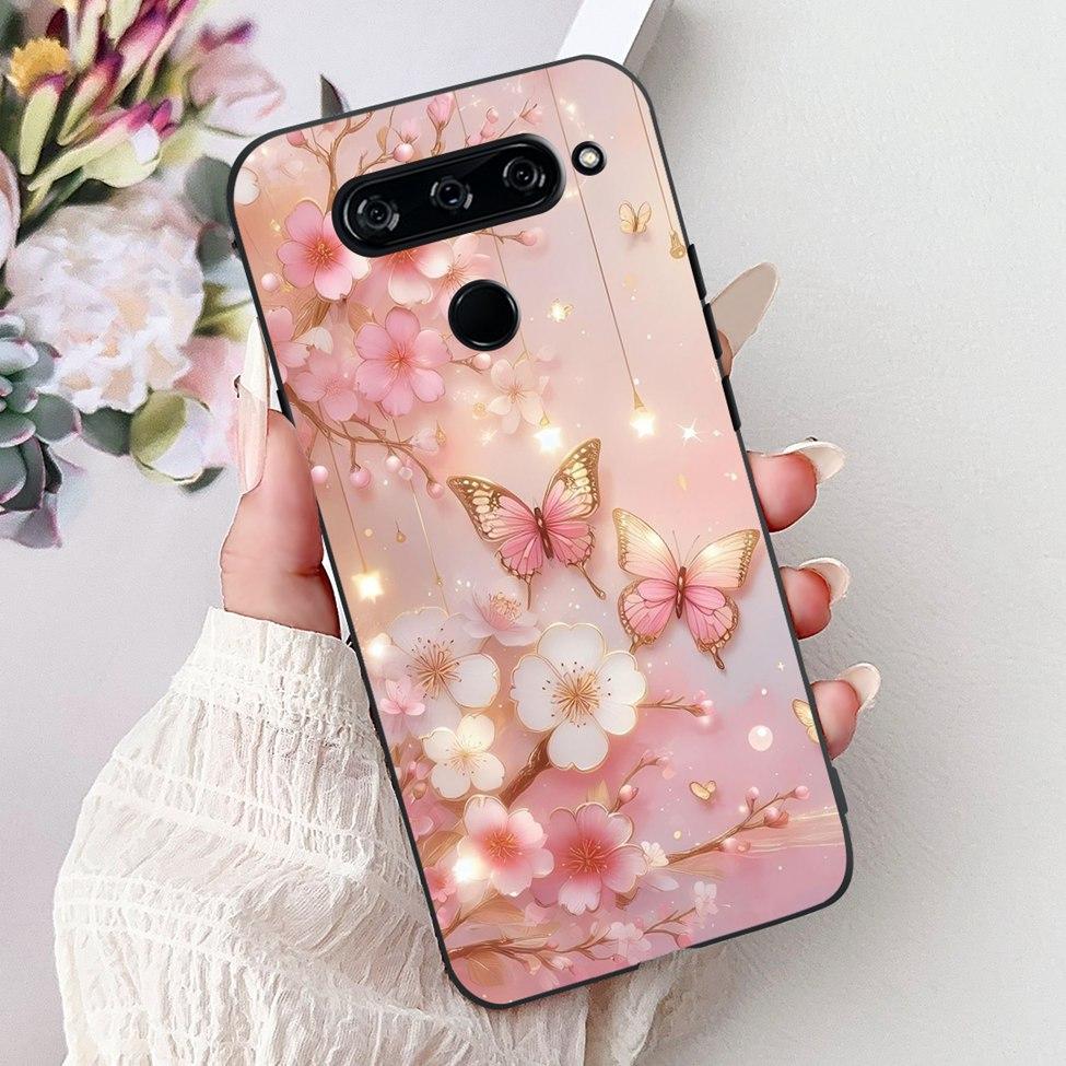 Funda For LG V40 ThinQ Case Cover Silicone Luxury Fashion Cute Cat Cool Shockproof Bumper Casing For LG V405 LM-V405 LM-V409N