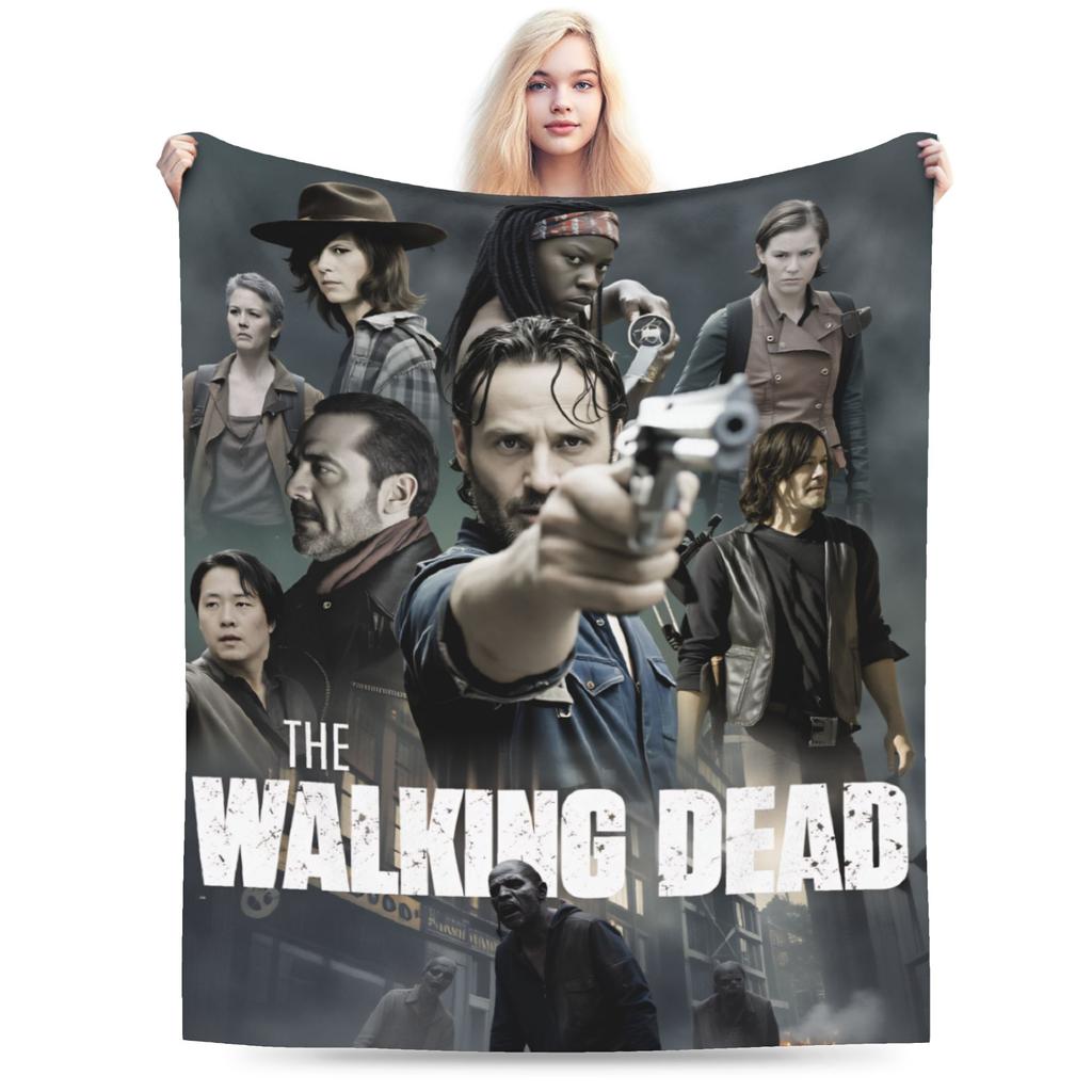 Daryl Dixon Bootleg Vintage  The Walking Dead Flannel Blankets Winter  Super Soft Bedding Throws for Boy Girl Bedspread Sofa Bed