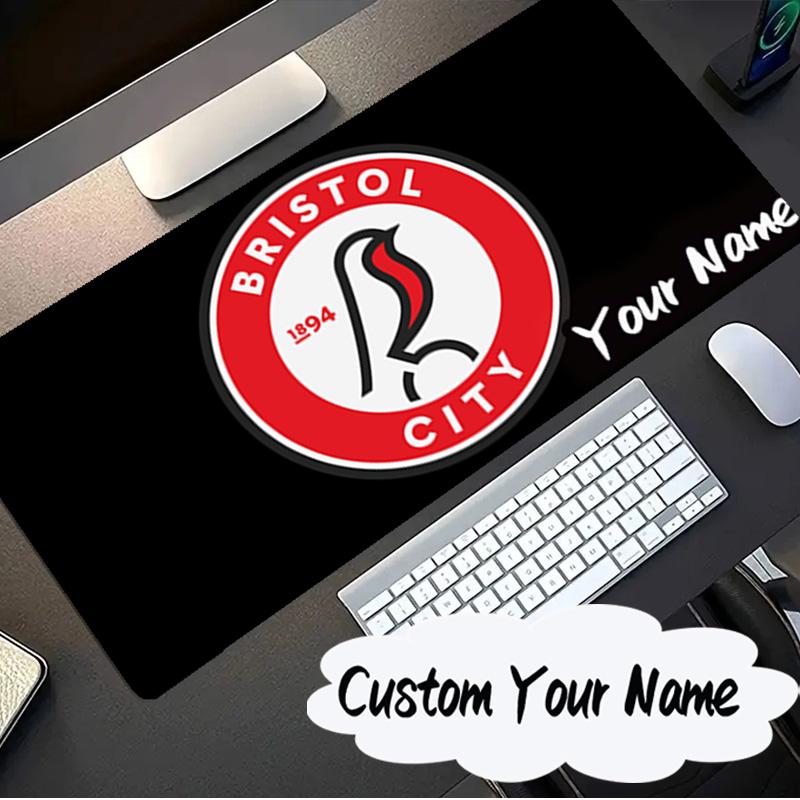 Custom Name Mouse Pad Bristol Fc Crest Mouse Pad, Gaming Mouse Pad, Keyboard Pad, Desk Decor for Computer Notebook Fan Birthday Gift