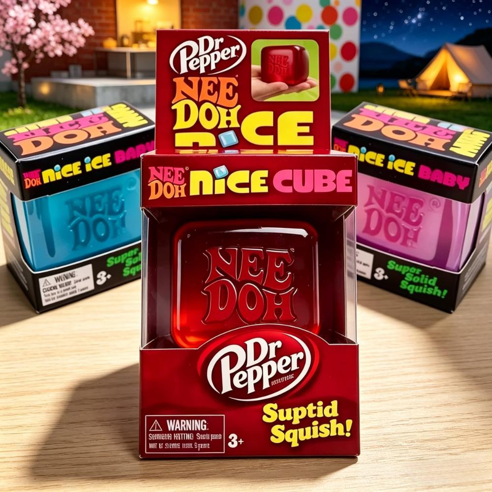 Needoh Nice Cube Sensory Stress Reliever Fidget Tool for Anxiety &Focus Desk Sensory Cube for Adults & Anti-Anxiety Squeeze Kids