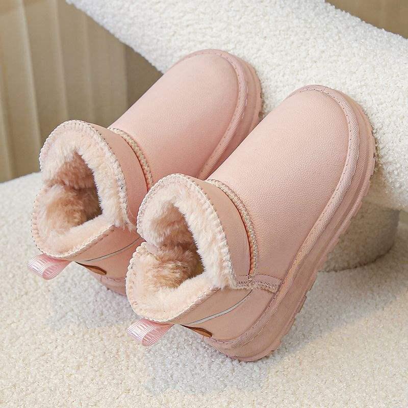 

2025 Kids All-Season Slip-on Snow Boots - Plus Velvet, Big Cotton for Girls & Boys 30 (Inner length 18.9 cm)